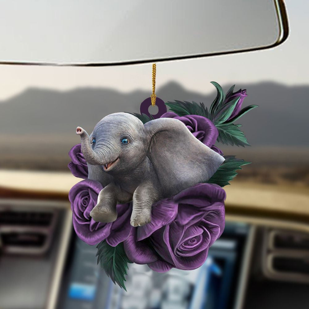 Dumbo Elephant Flower Car Hanging Ornament