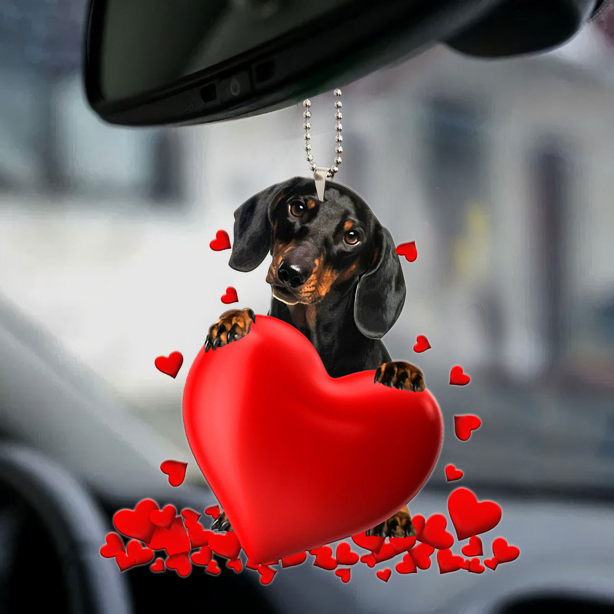 Dachshund Heart Ornament