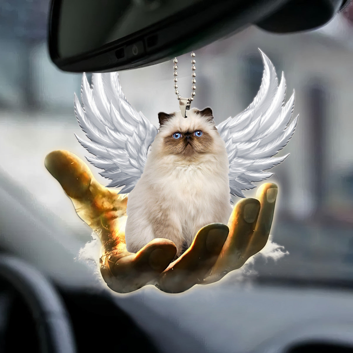 Persian Cat Wings Car Ornament
