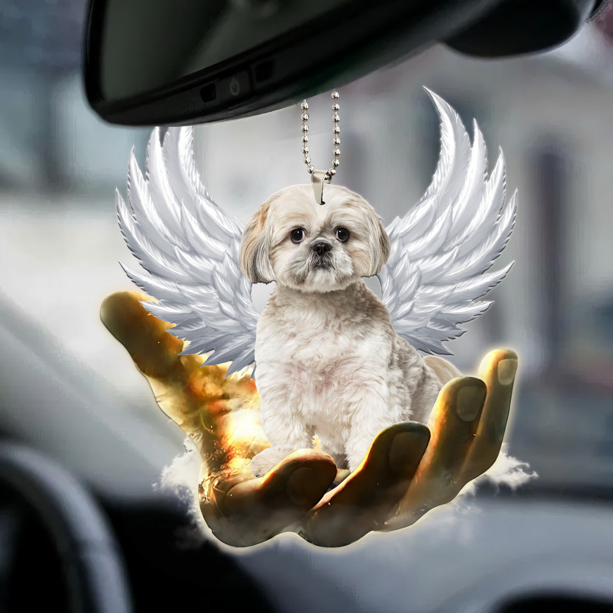 Shih Tzu Angel Wings Ornament