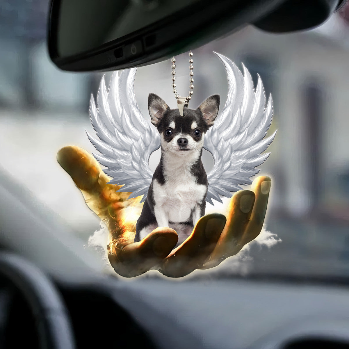 Chihuahua Angel Wings Ornament