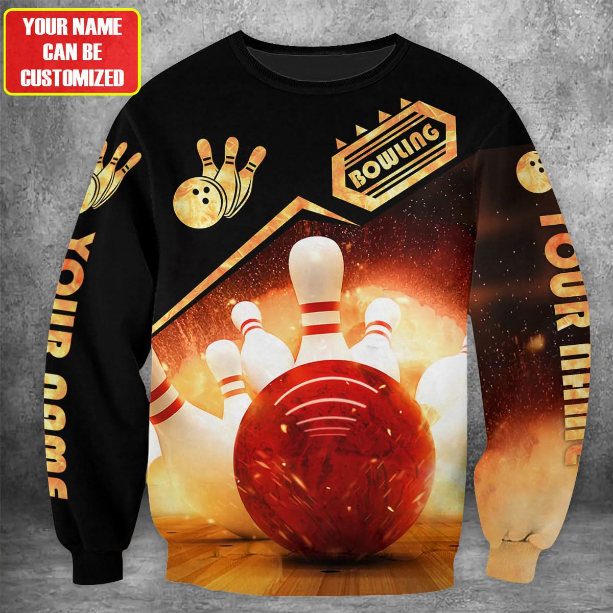 Personalized Name Bowling All Over Printed Unisex Shirt