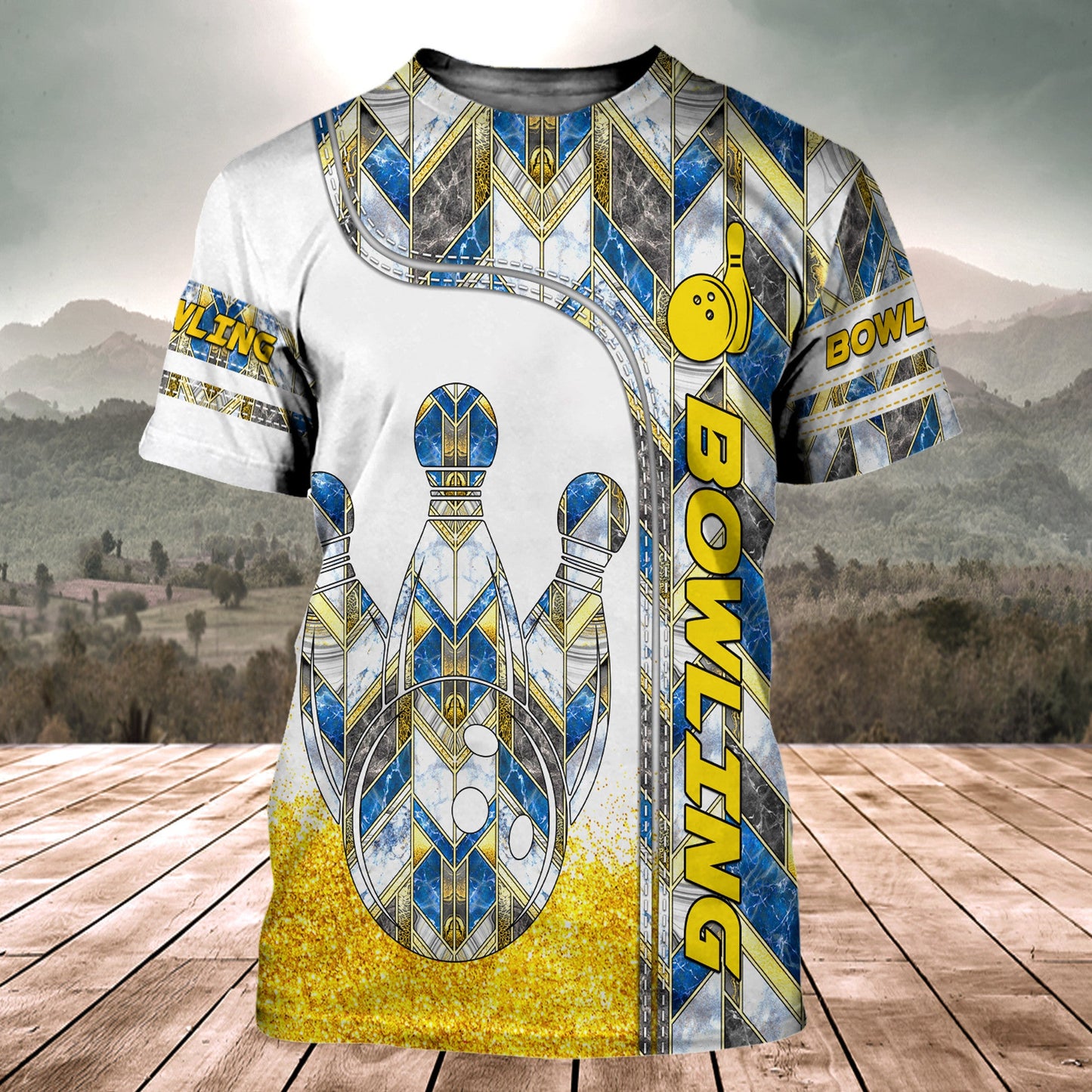 Bowling Diamond All Over Printed Unisex Shirt Q210207
