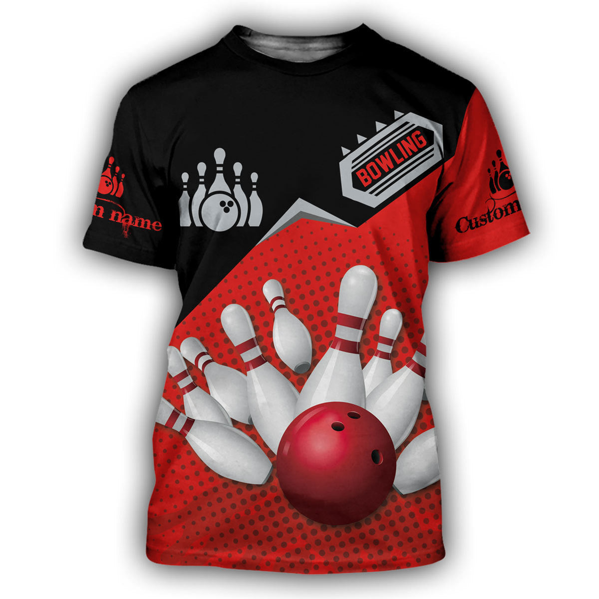 Personalized Name Bowling Q3 All Over Printed Unisex Shirt