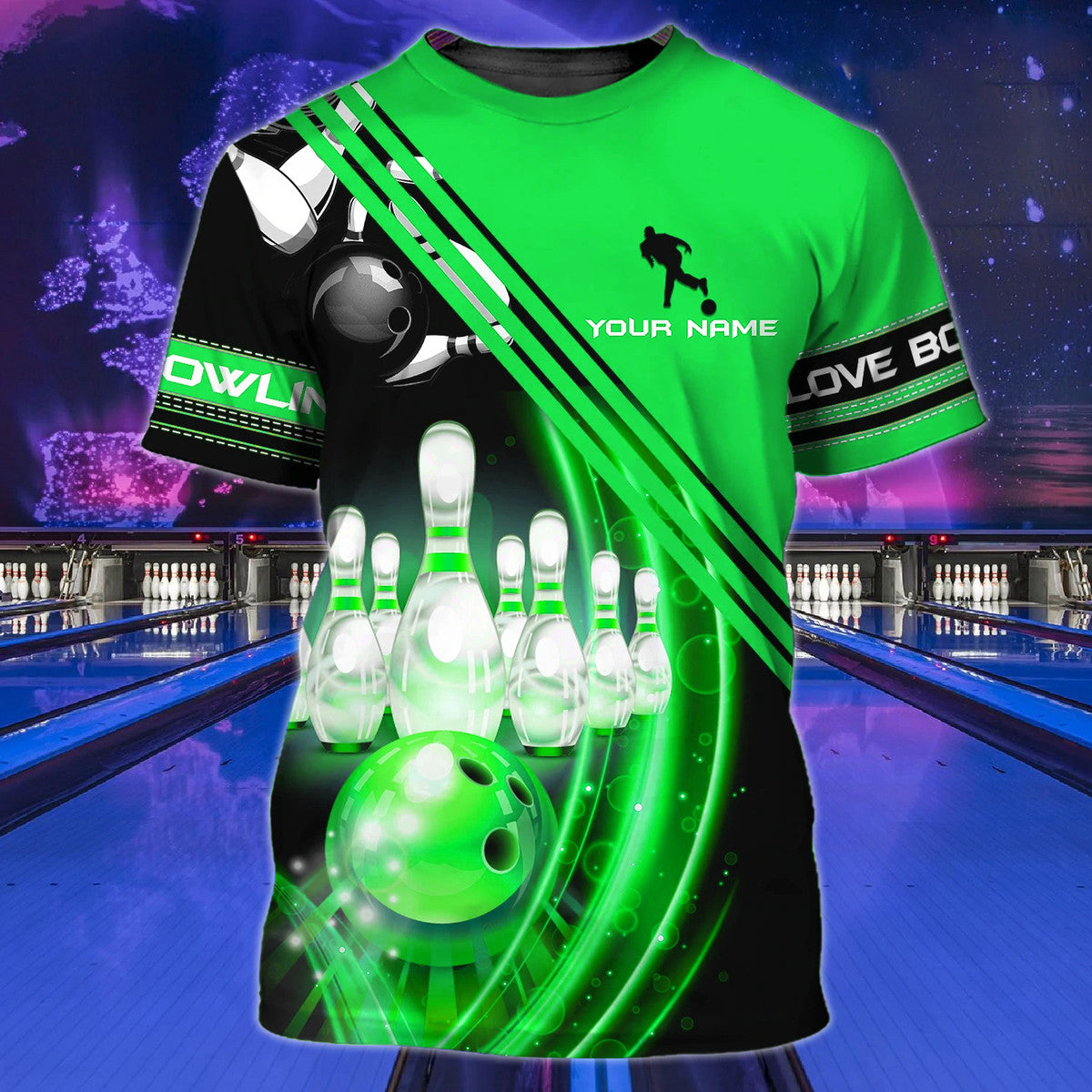 Personalized Name Bowling Player All Over Printed Unisex Shirt - LP07