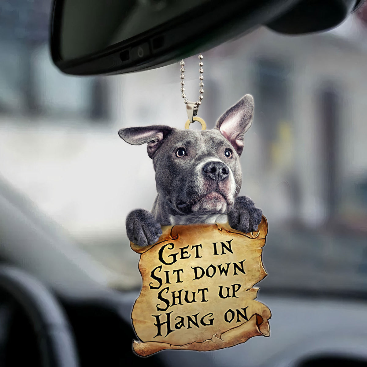 Pitbull Car Ornament AK42