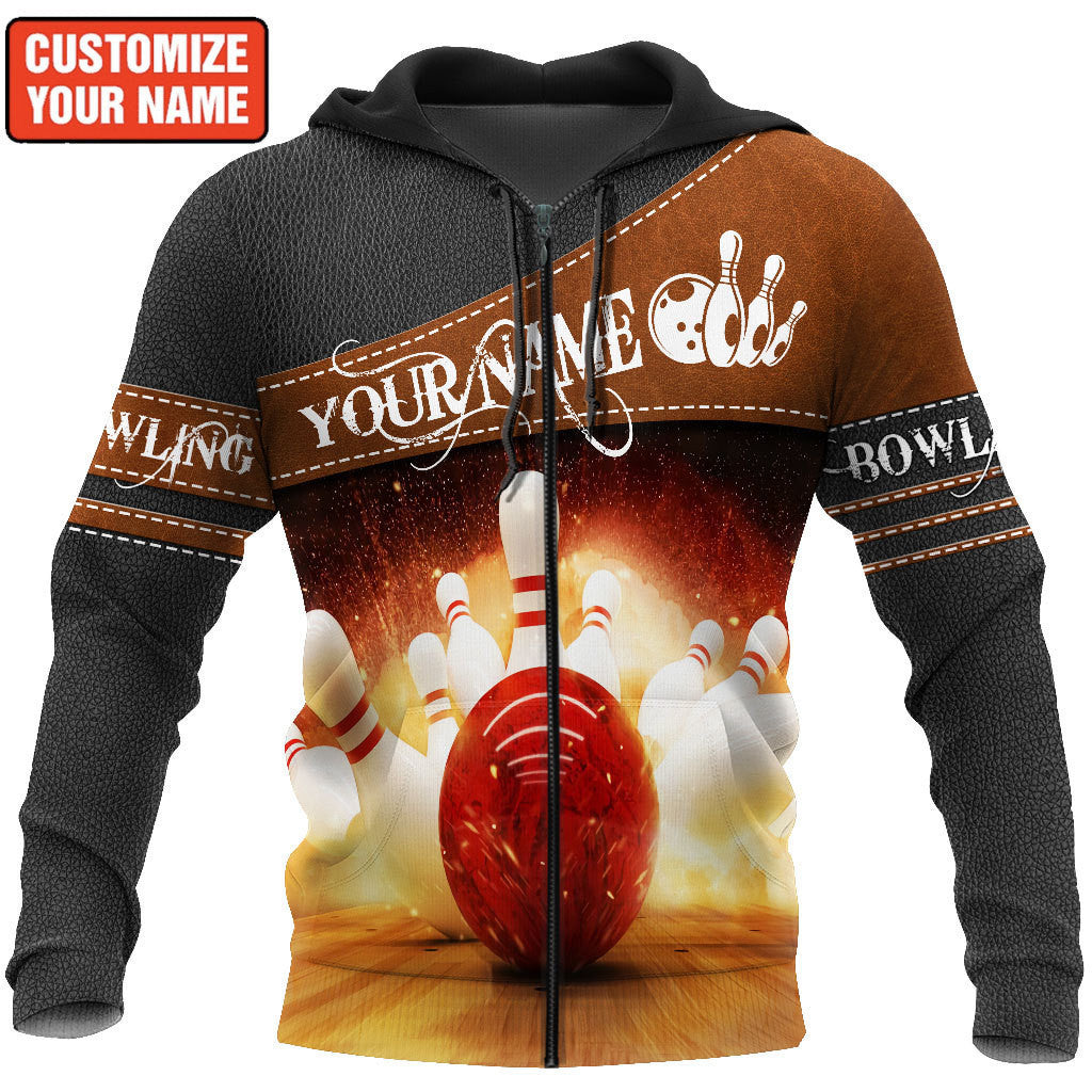 Personalized Name Bowling All Over Printed Unisex Shirt