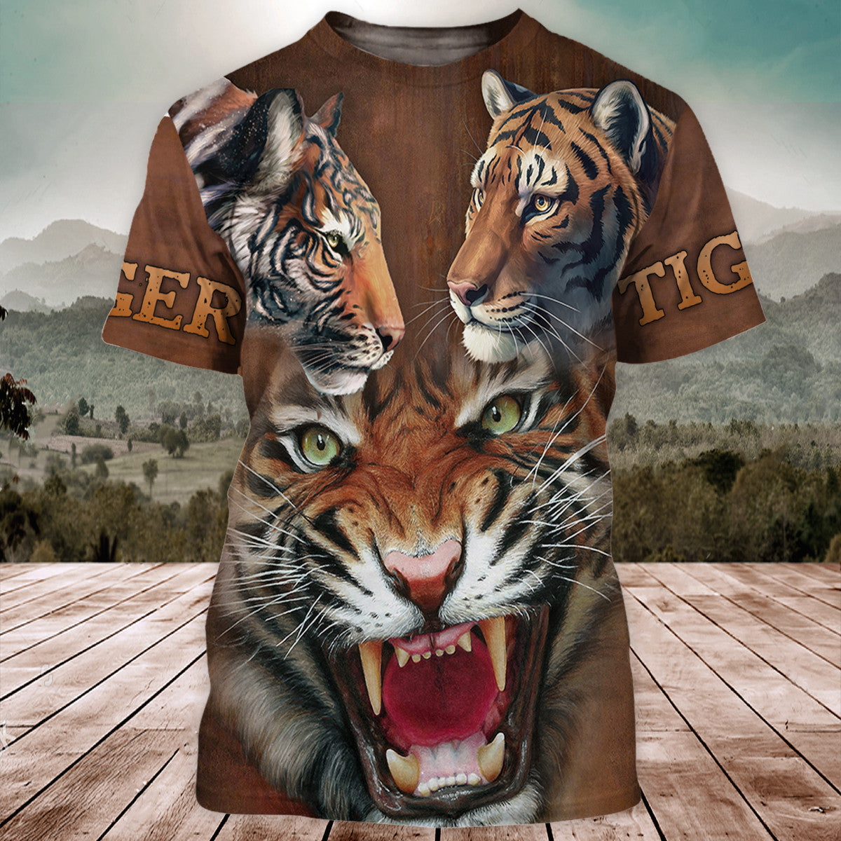 Tiger Art 3D All Over Printed Unisex Shirt