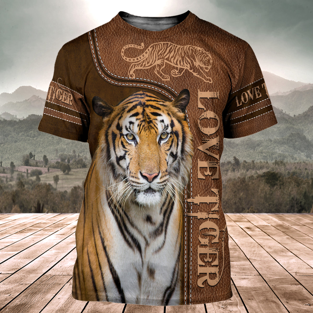 Love Cool Tiger All Over Printed Unisex Shirt Q150203