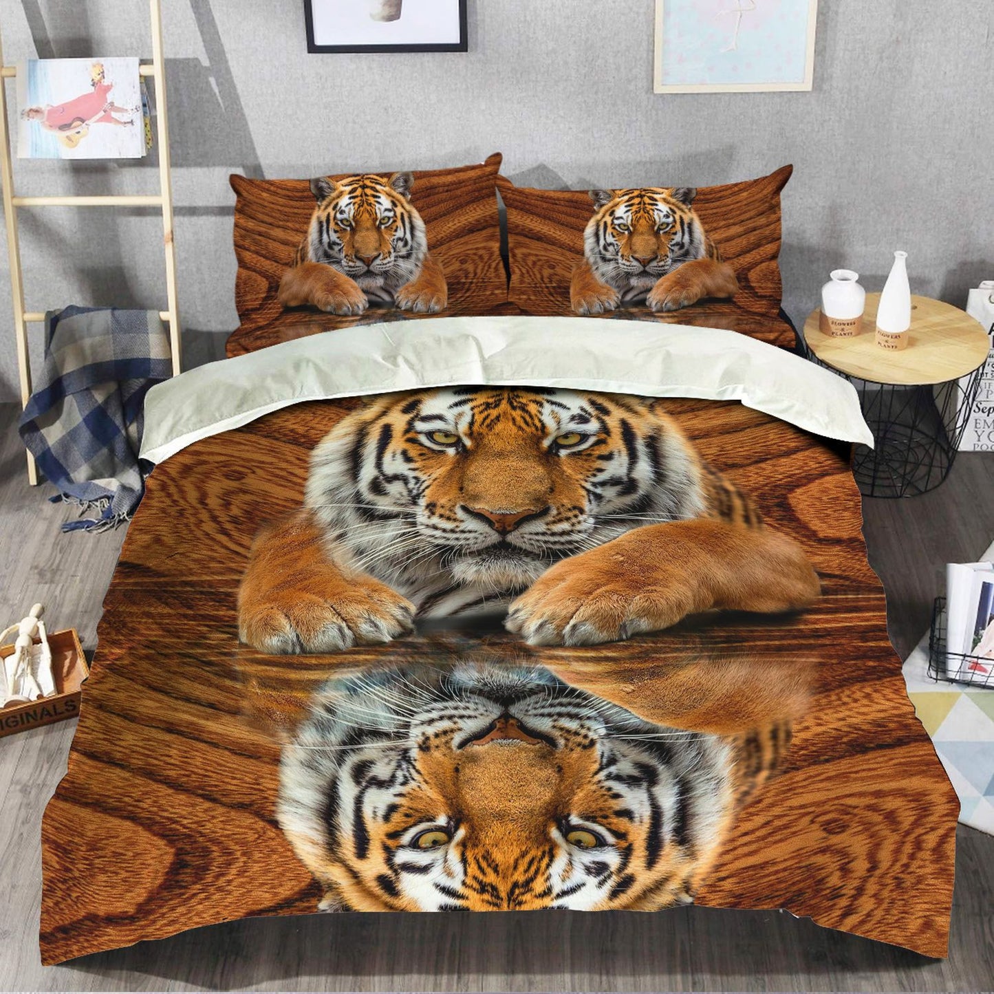 Cool Tiger Mirror All Over Printed Bedding Set