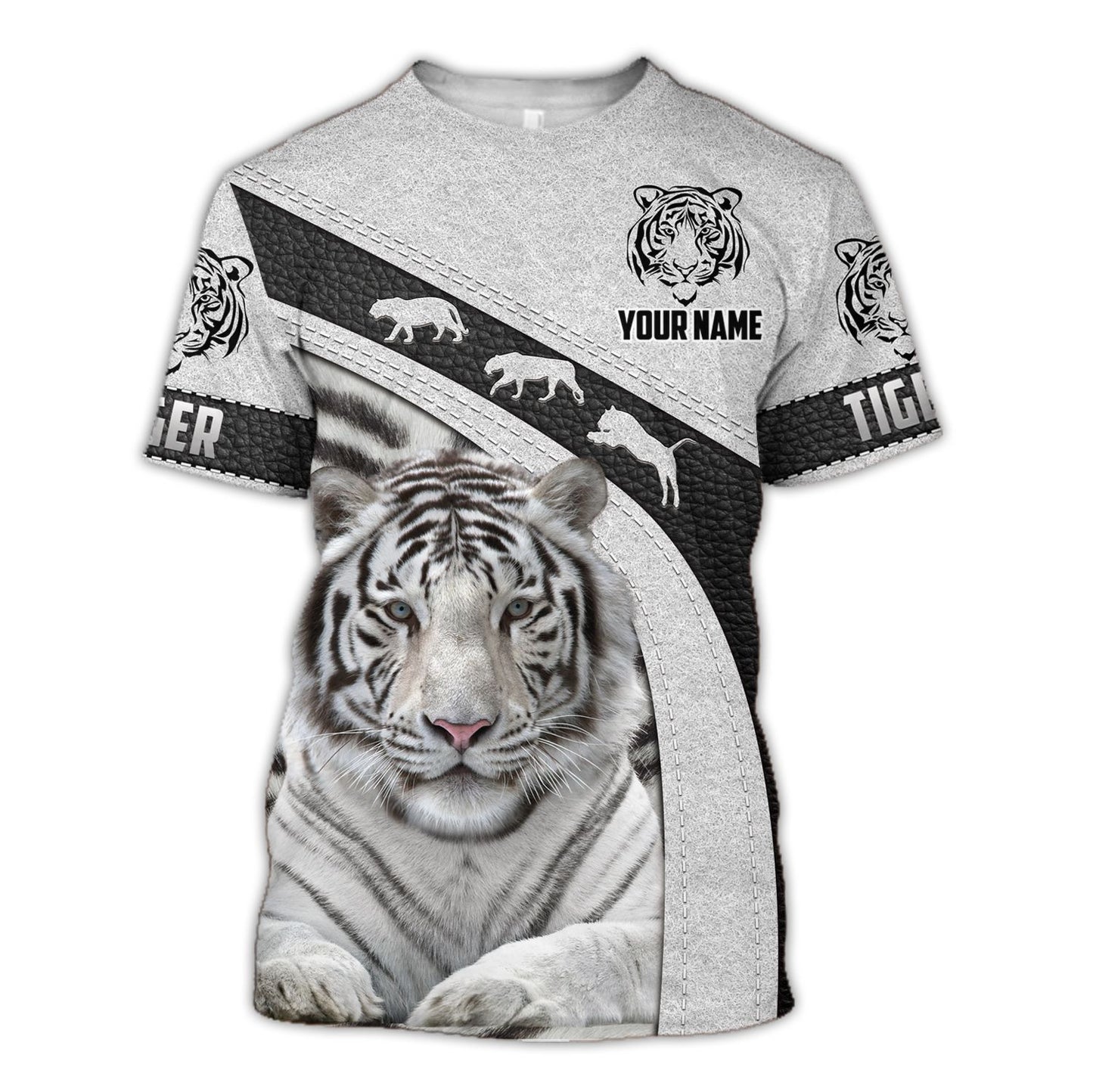 Personalized Name White Tiger 3 All Over Printed Unisex Shirt Q061008