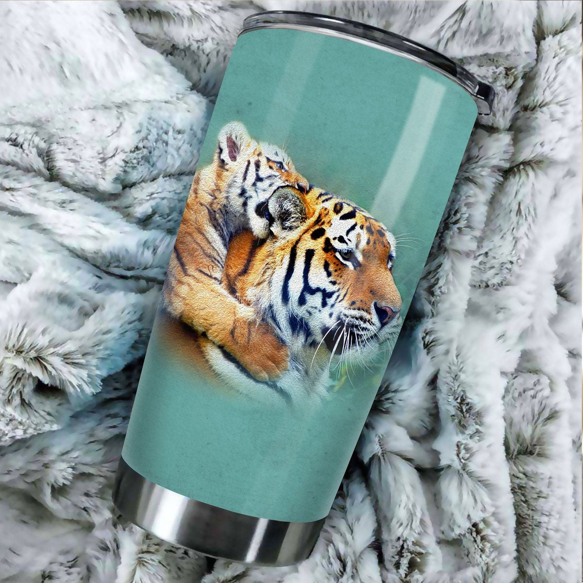 Personalized Name Tiger Dad Tumbler 20oz 30oz Cup