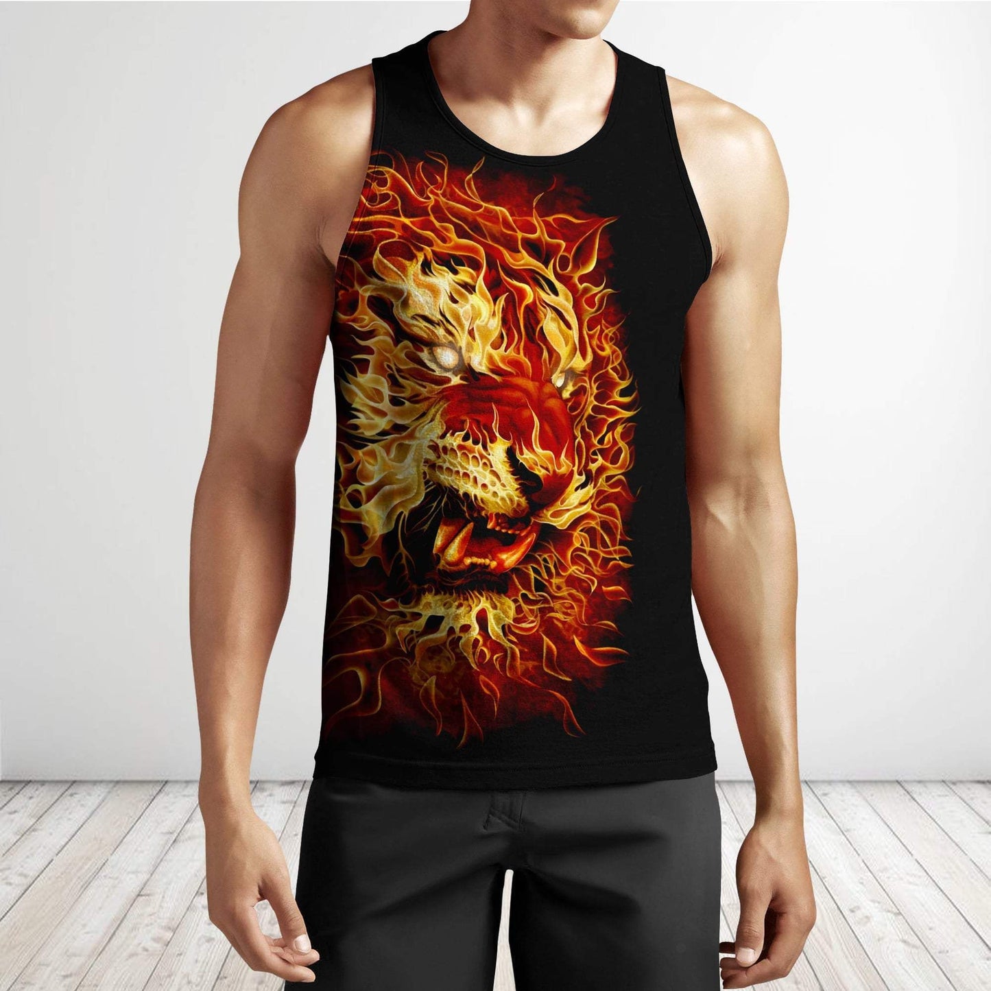 Fire Tiger All Over Printed Unisex Shirt