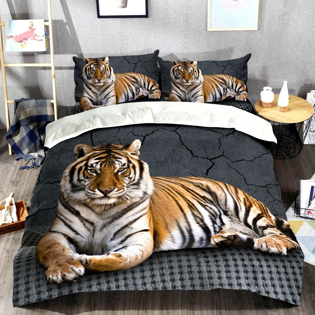 Tiger Love Q2 All Over Printed Bedding Set