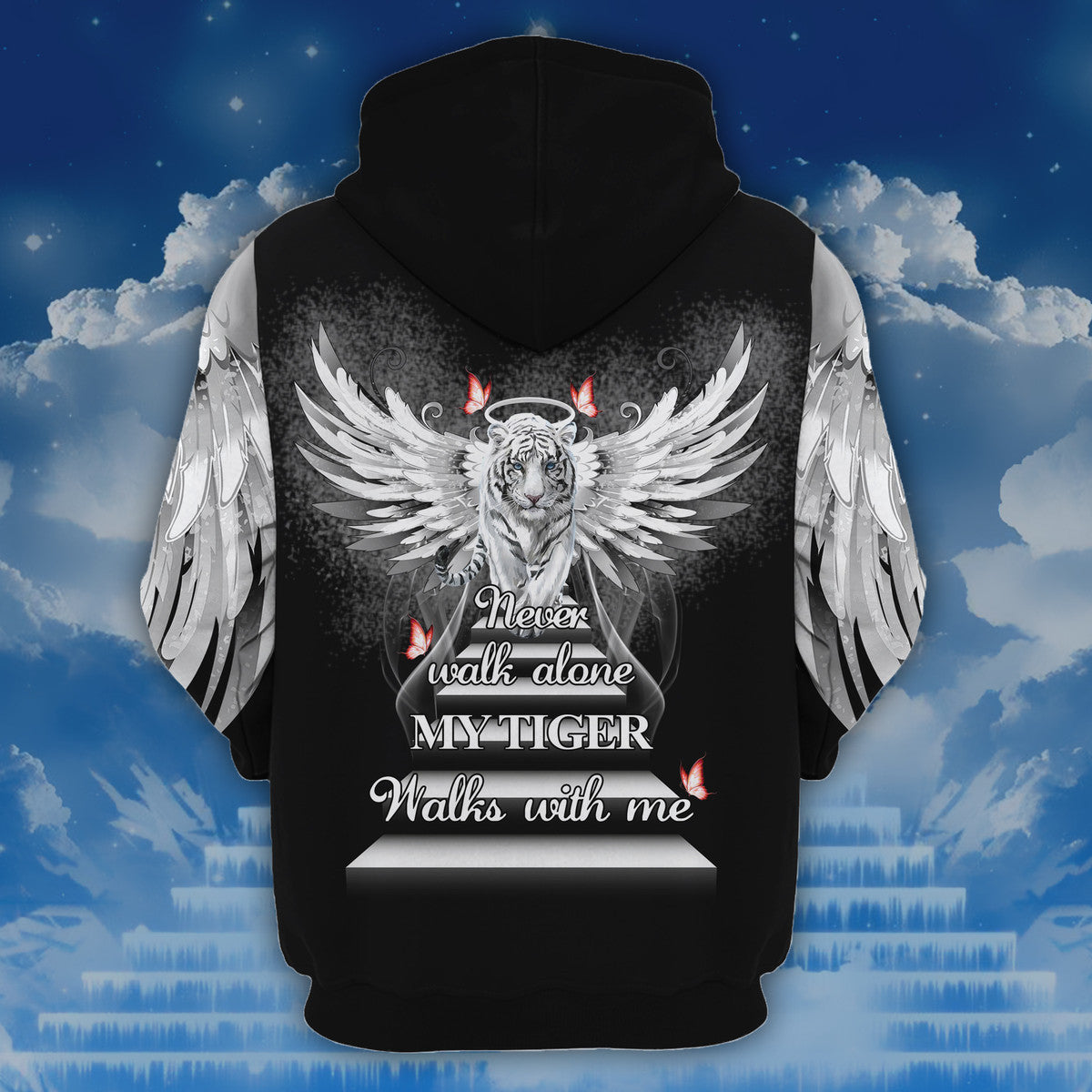 Personalized Name White Tiger Angel All Over Printed Unisex Shirt