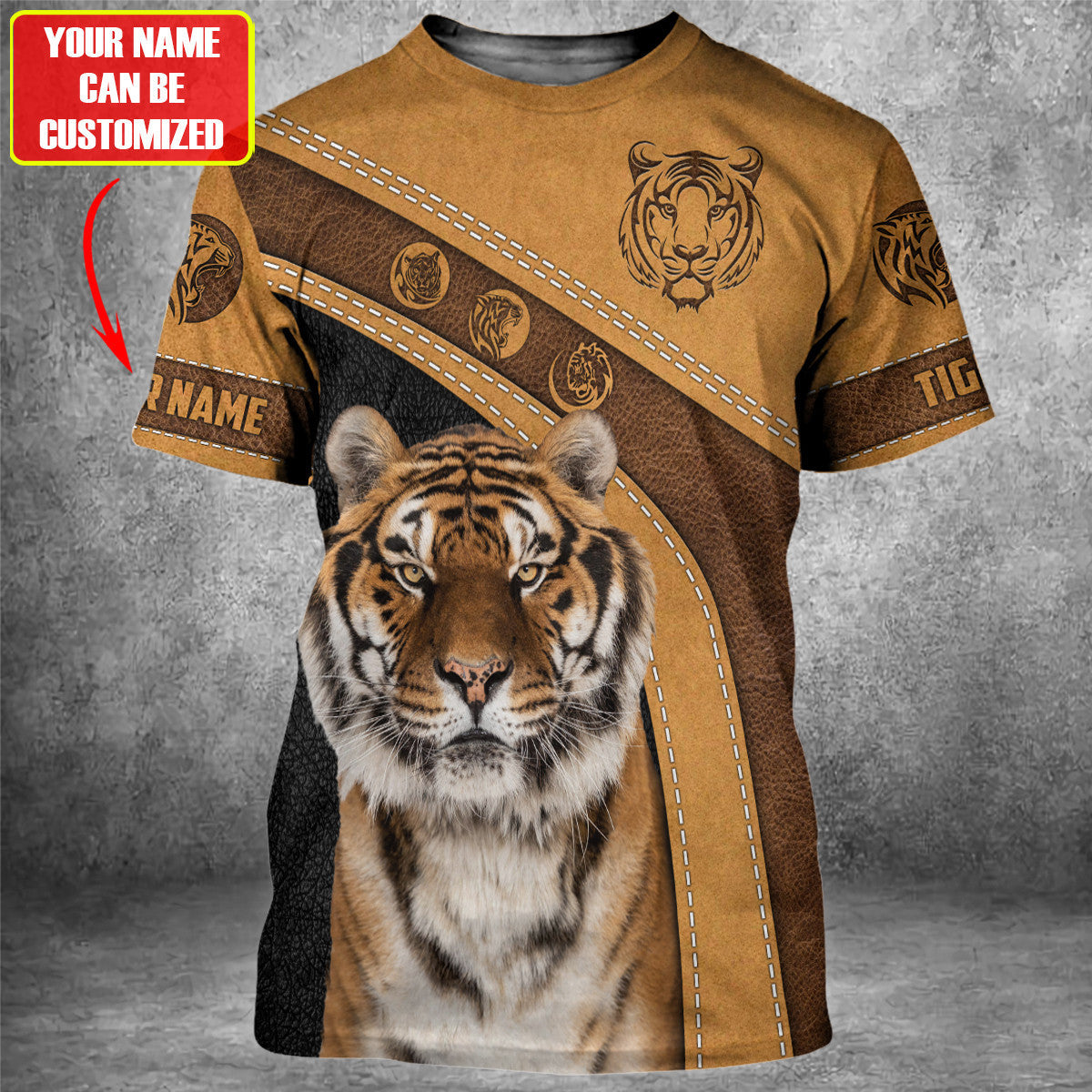 Personalized Name Tiger 4 All Over Printed Unisex Shirt