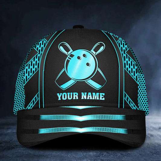 Personalized Name Bowling Teal Version Classic Cap