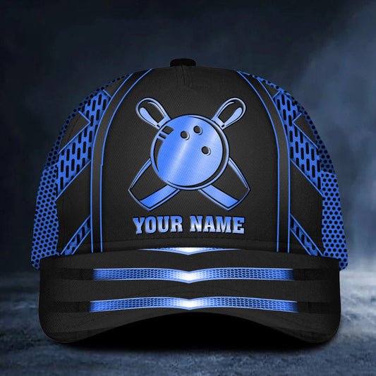 Personalized Name Bowling Blue Version Classic Cap
