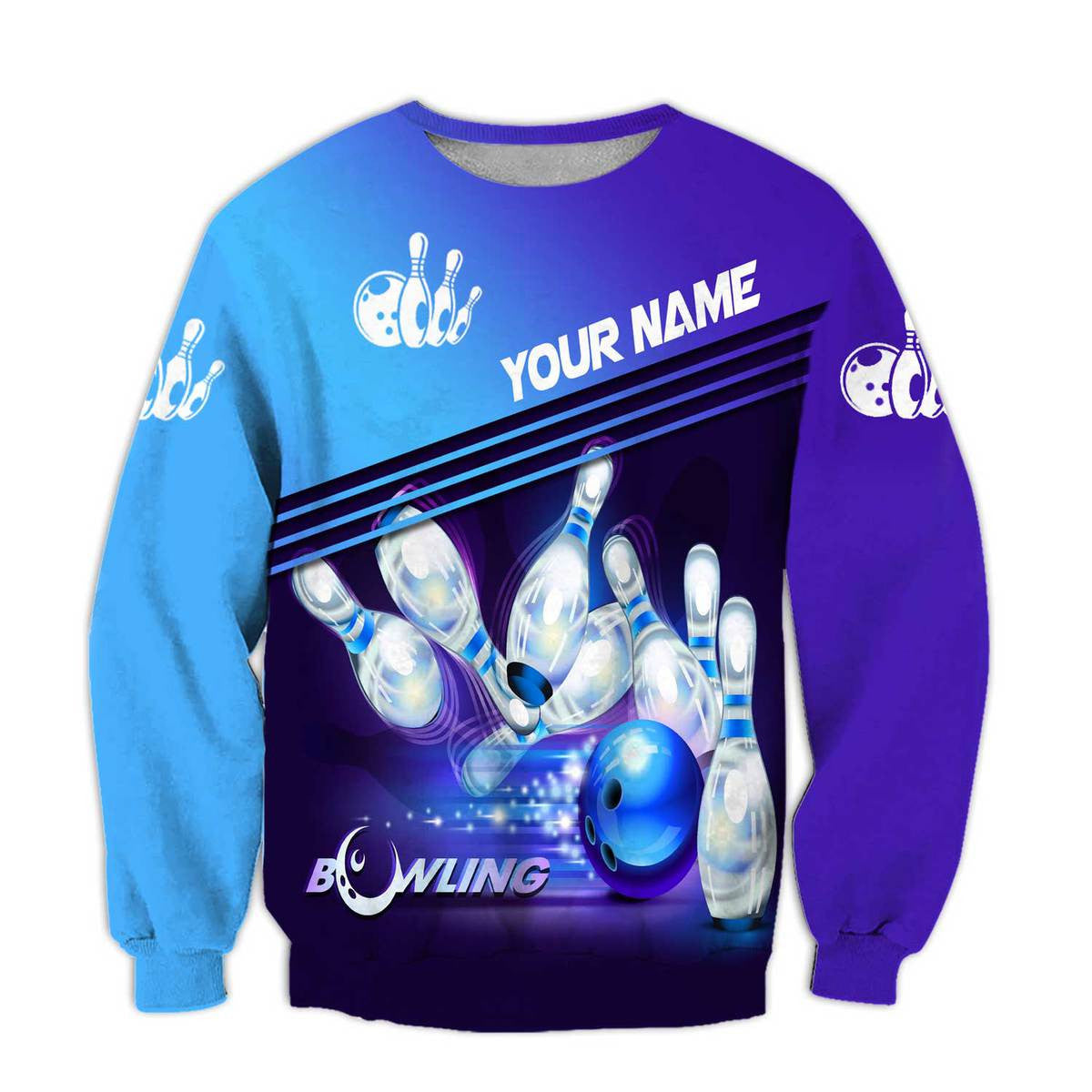 Personalized Name Bowling Q20 All Over Printed Unisex Shirt