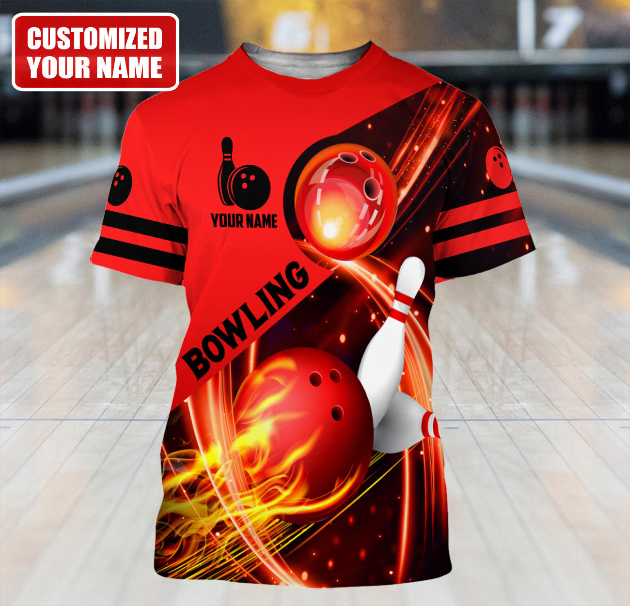 Personalized Name Bowling Q21 All Over Printed Unisex Shirt