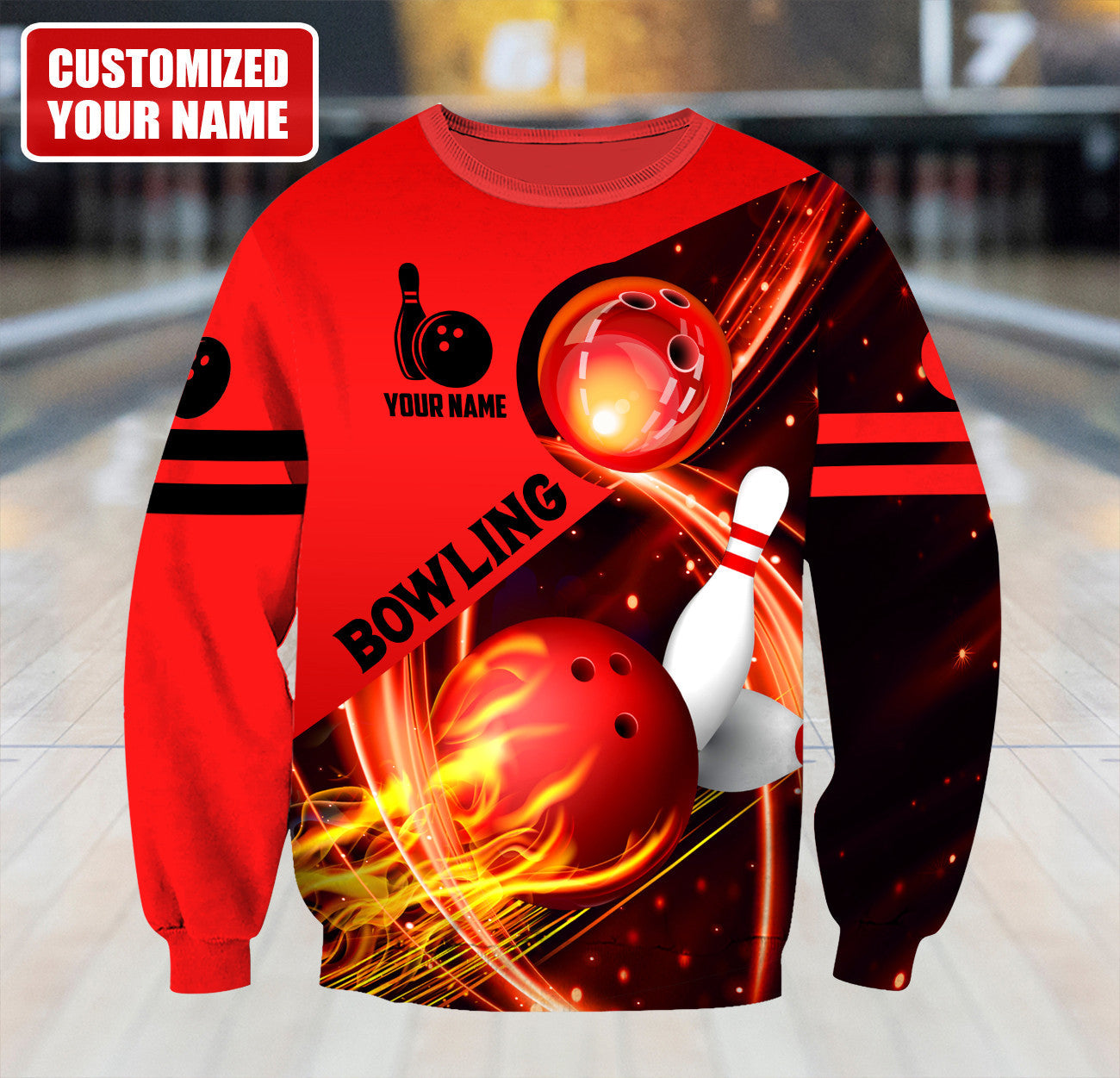 Personalized Name Bowling Q21 All Over Printed Unisex Shirt