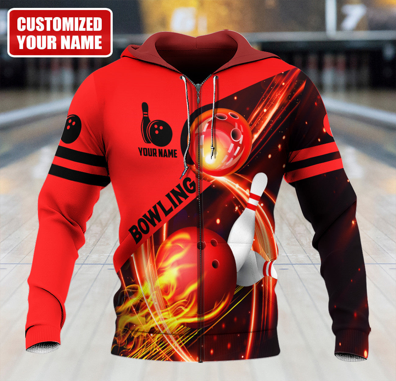 Personalized Name Bowling Q21 All Over Printed Unisex Shirt