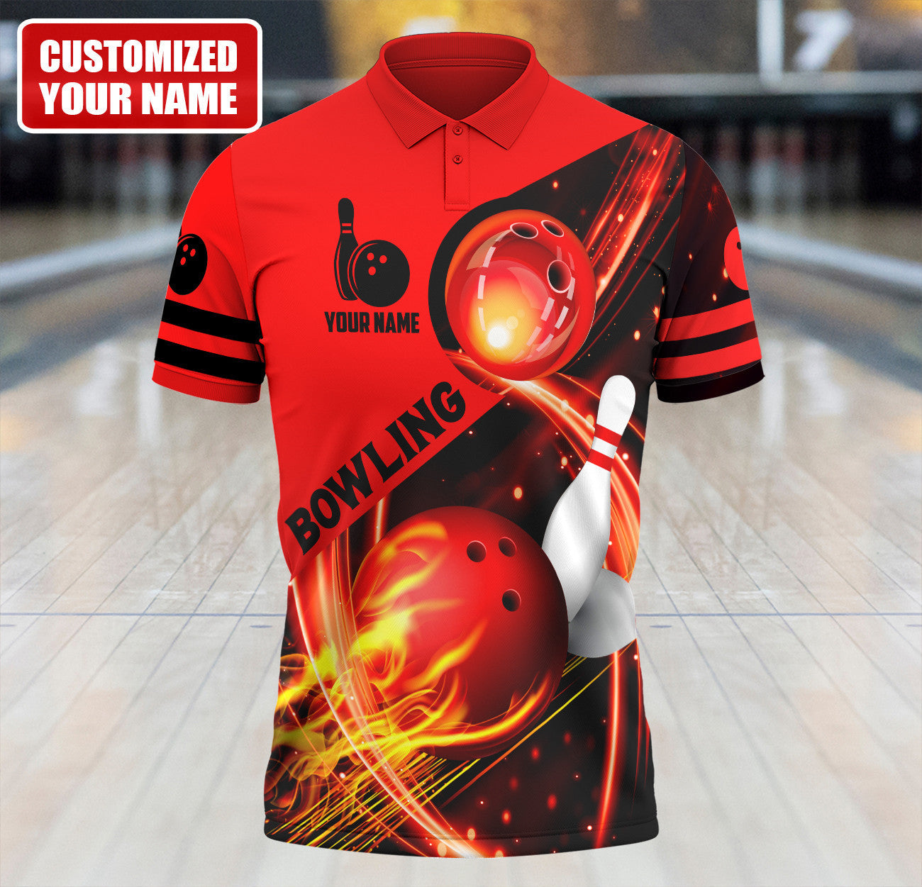 Personalized Name Bowling Q21 All Over Printed Unisex Shirt