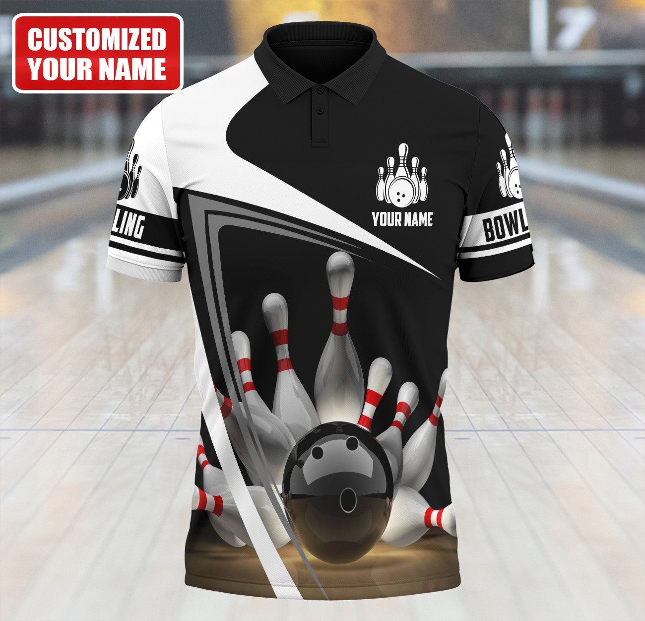 Personalized Name Bowling Q22 All Over Printed Unisex Shirt
