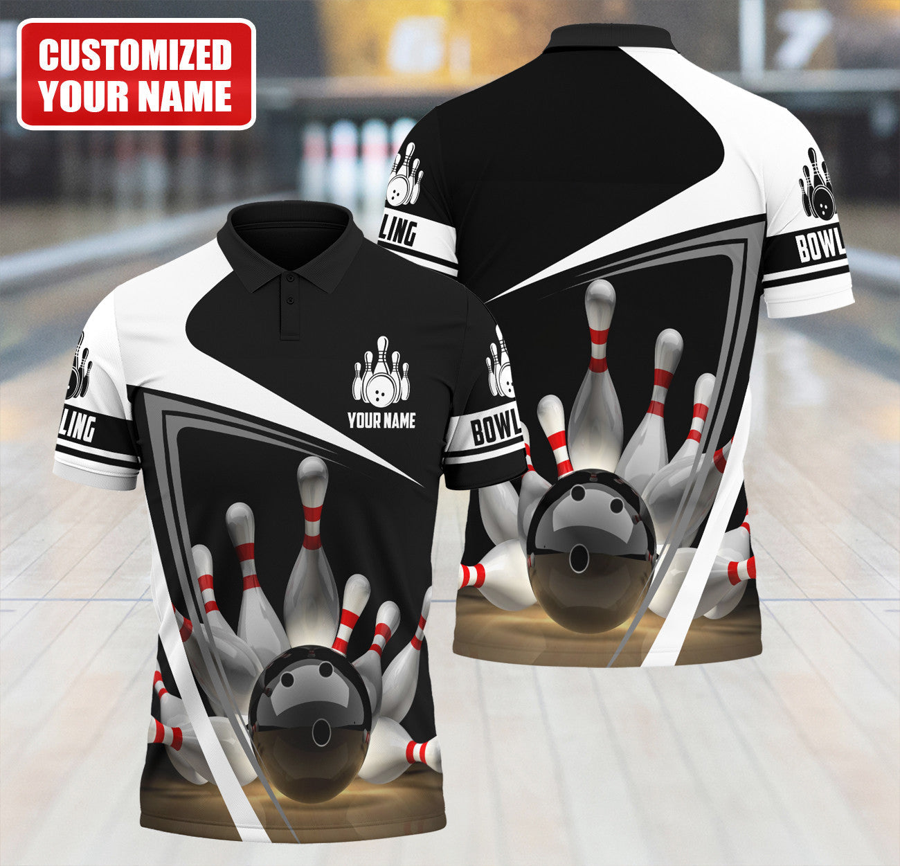 Personalized Name Bowling Q22 All Over Printed Unisex Shirt