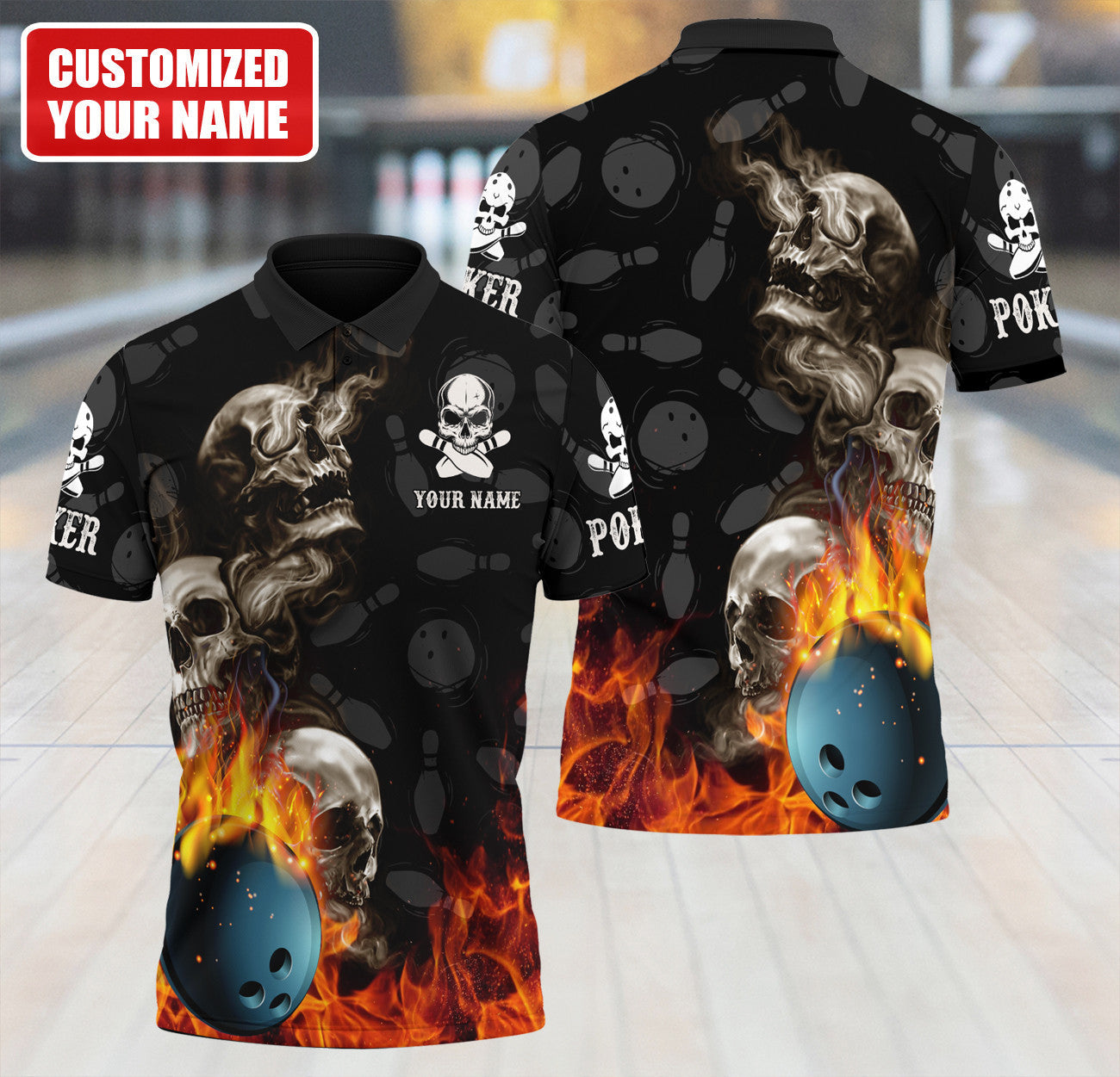 Personalized Name Bowling Q25 All Over Printed Unisex Shirt