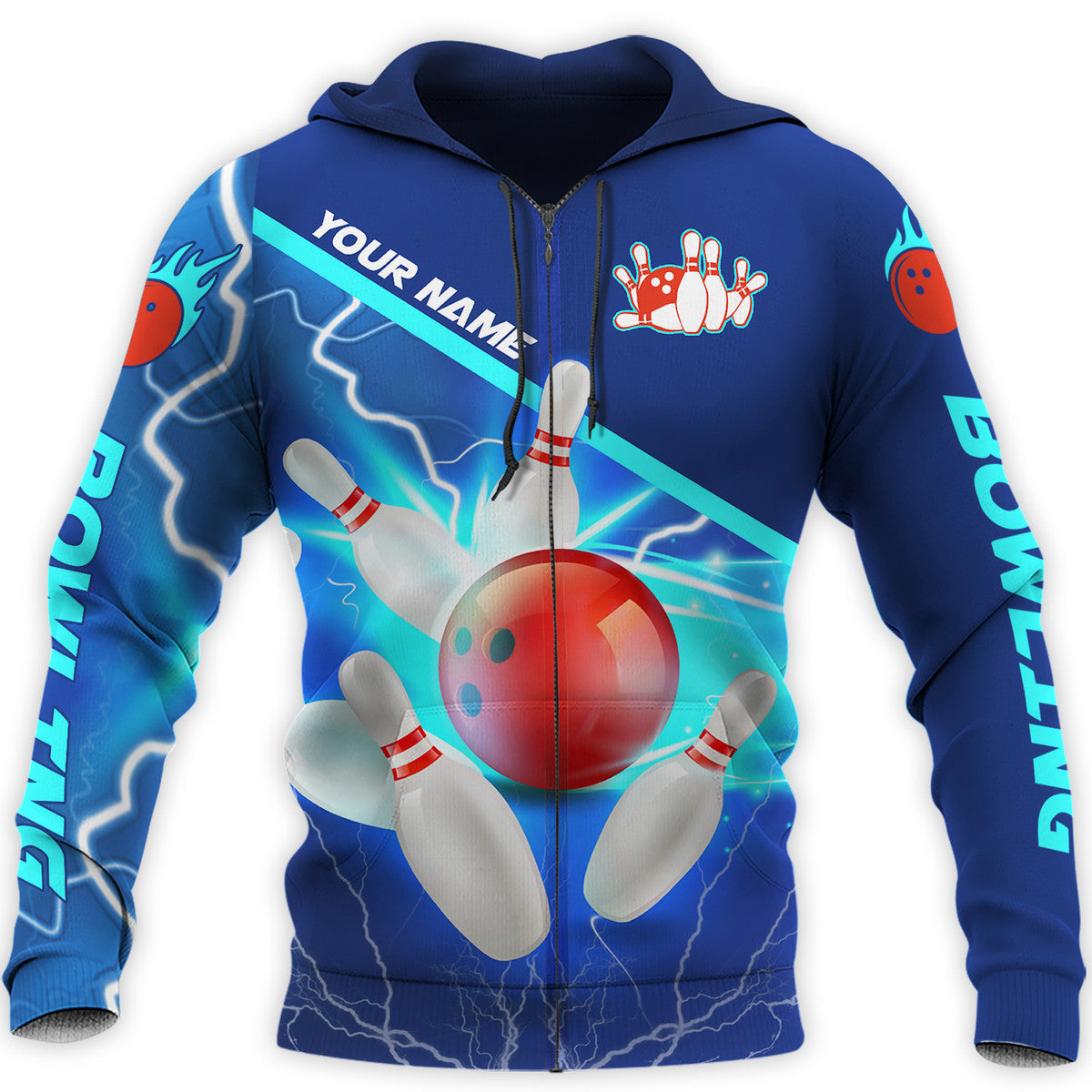 Personalized Name Bowling Q70 All Over Printed Unisex Shirt