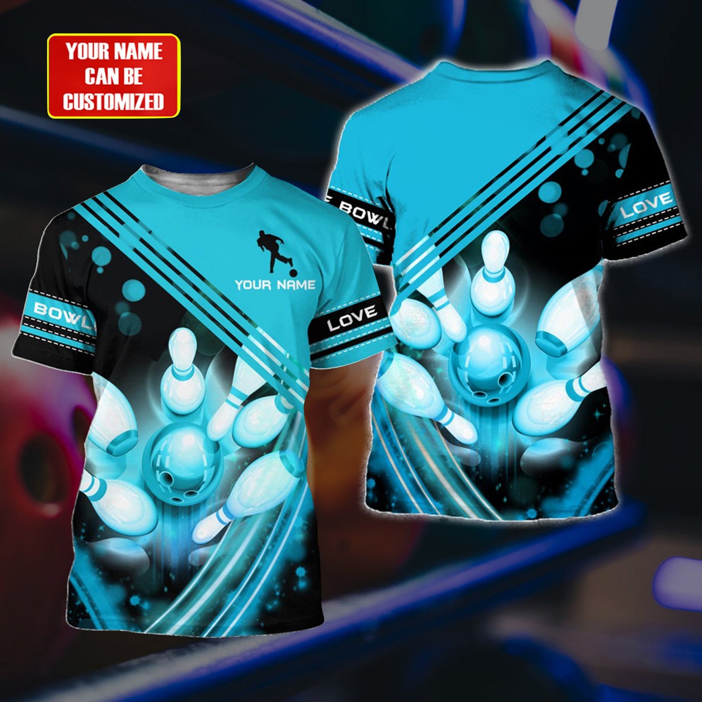 Personalized Name Bowling Q78 All Over Printed Unisex Shirt