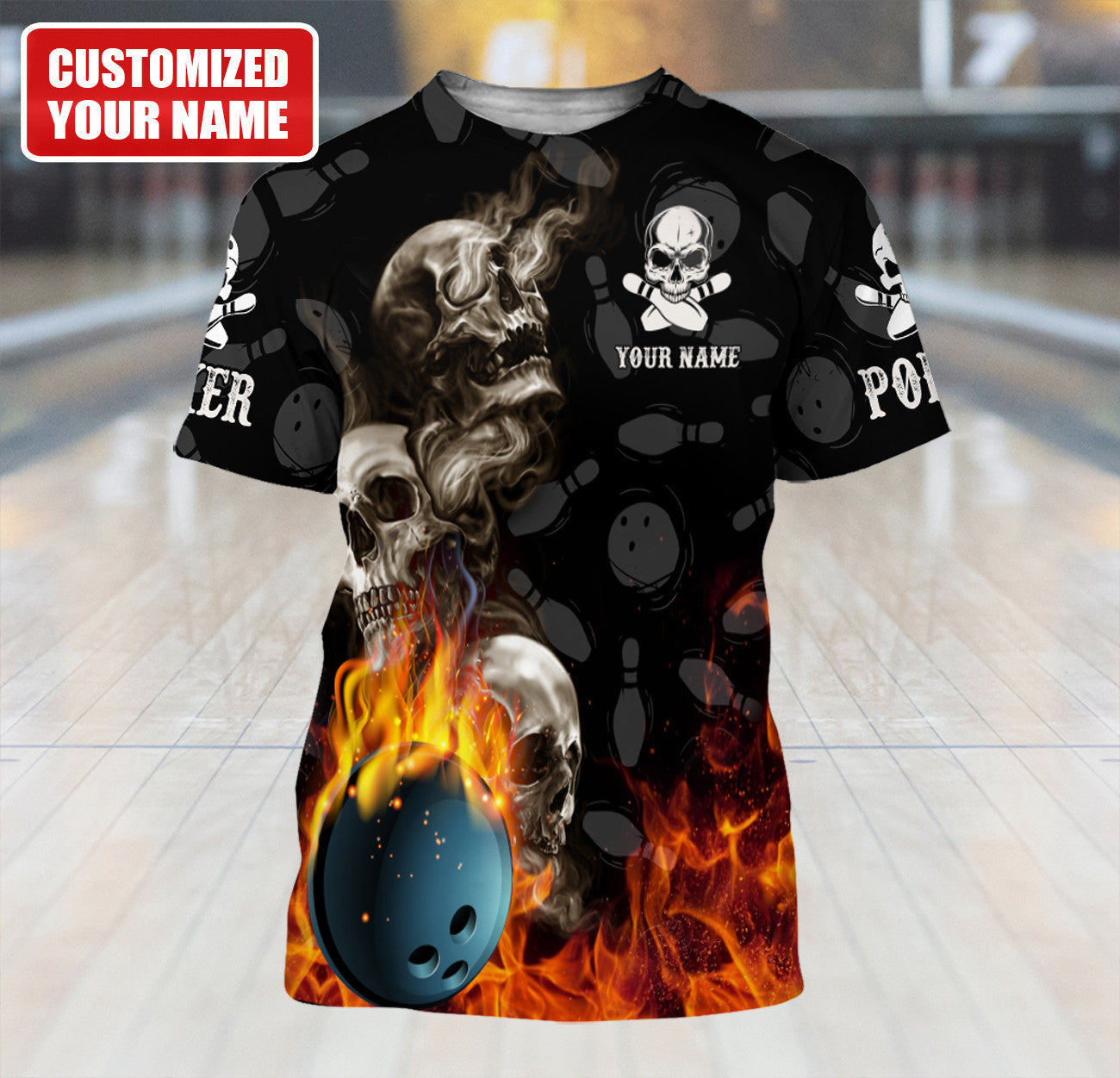 Personalized Name Bowling Q25 All Over Printed Unisex Shirt