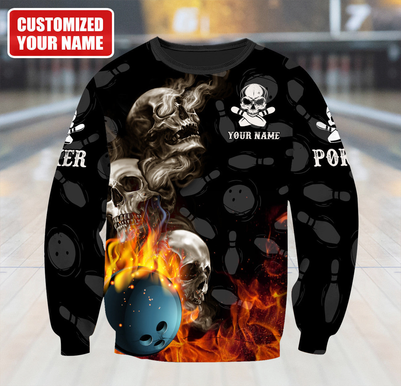 Personalized Name Bowling Q25 All Over Printed Unisex Shirt