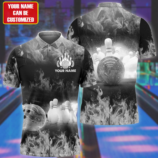 Personalized Name Black Bowling All Over Printed Unisex Shirt Q010905