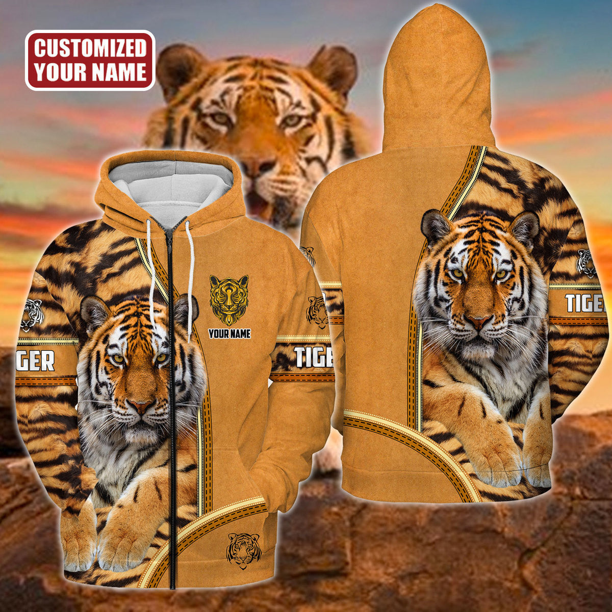 Personalized Name Tiger 12 All Over Printed Unisex Shirt