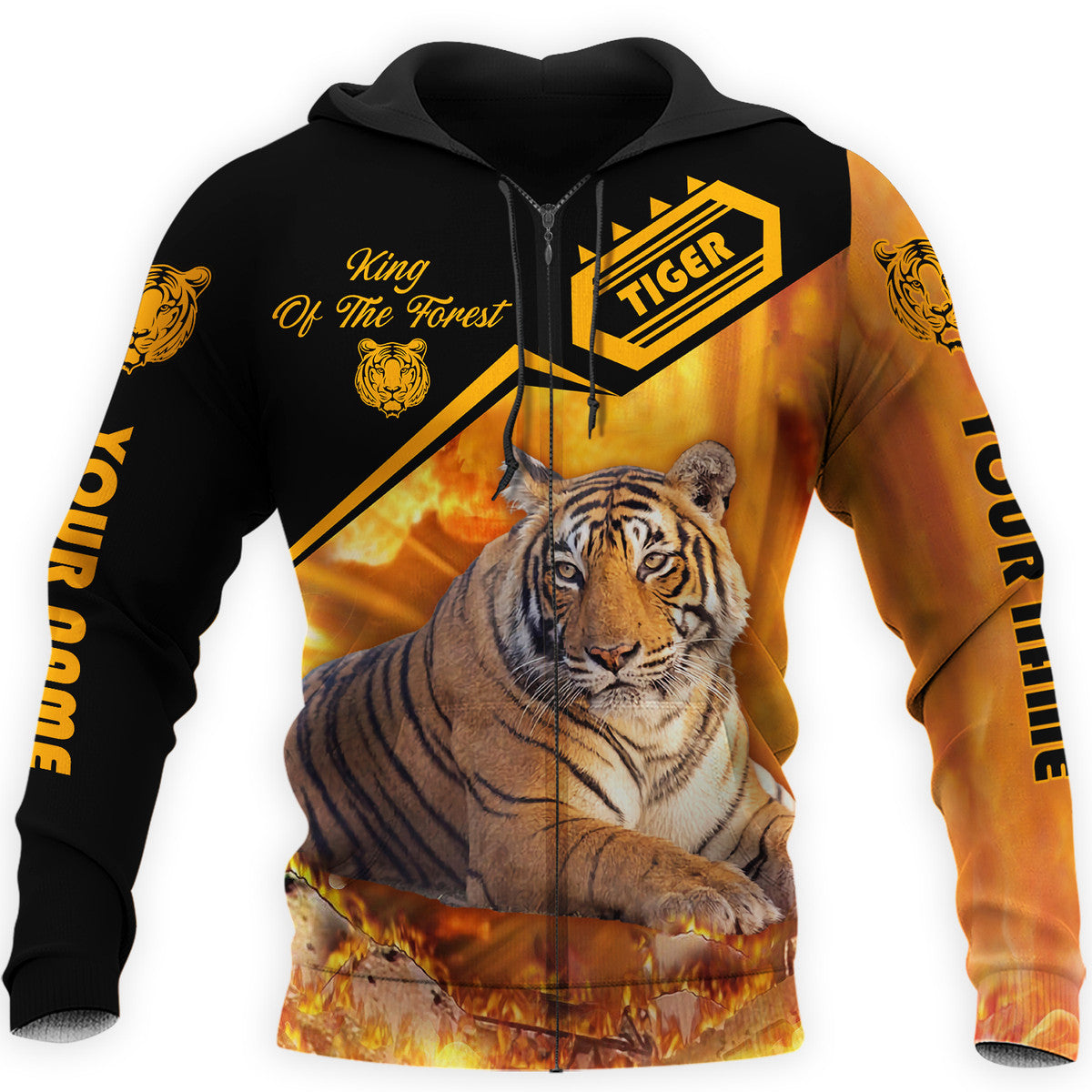 Personalized Name Tiger King Of The Forest All Over Printed Unisex Shirt