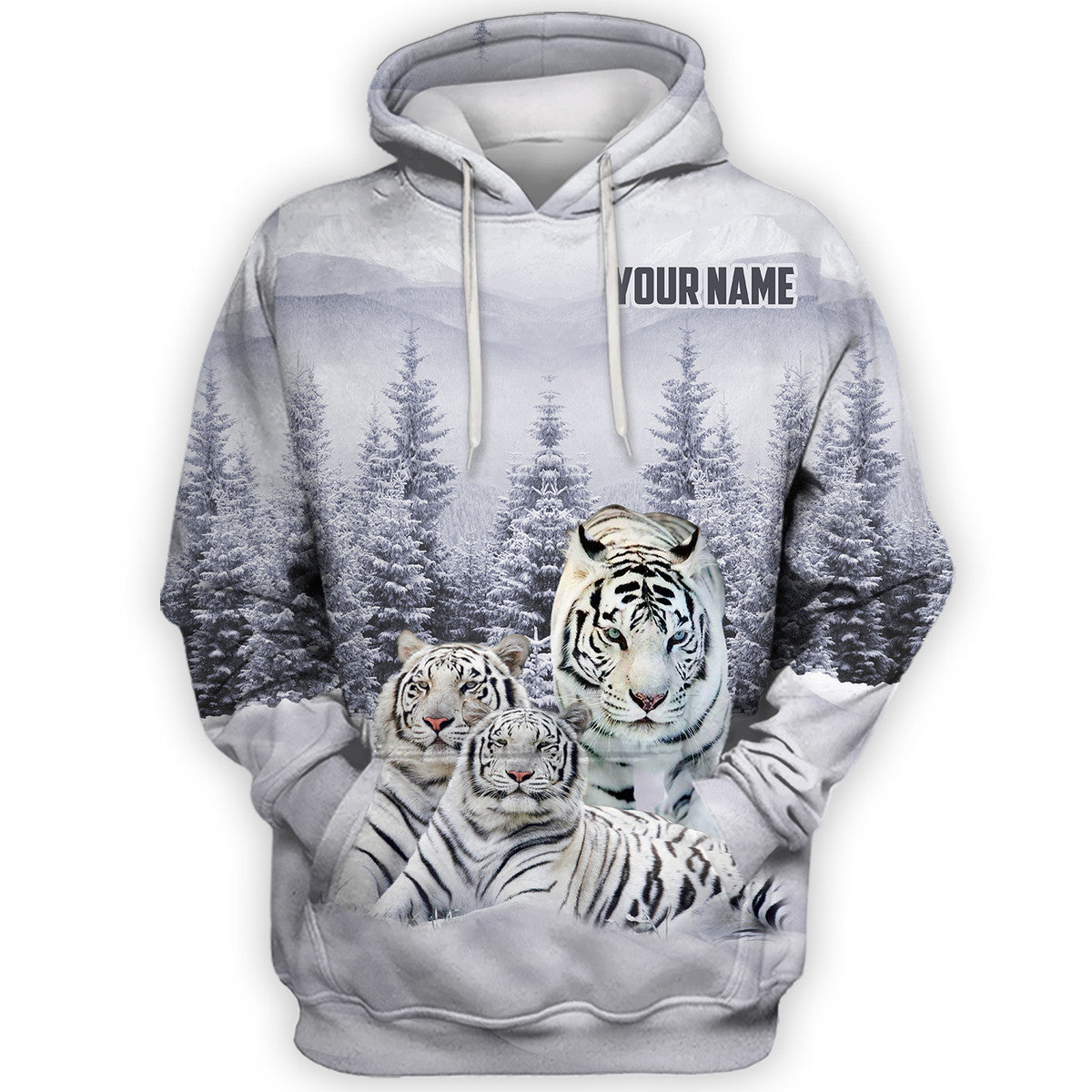 Personalized Name White Tiger Snow All Over Printed Unisex Shirt Q271207