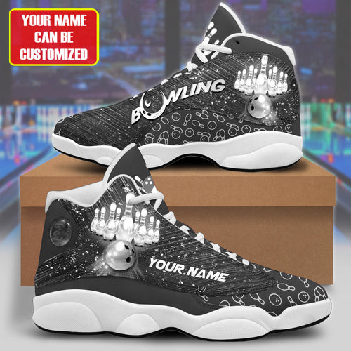Personalized Bowling Black Version AJD13 Custom Sneaker Q060102