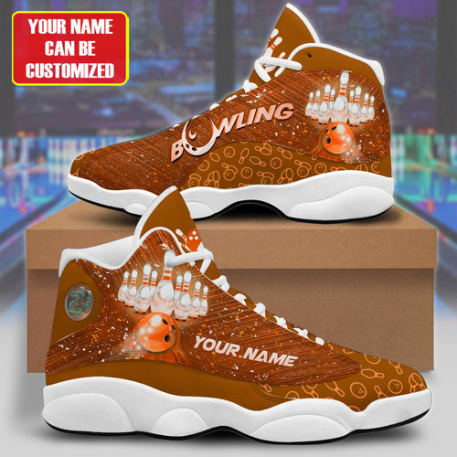 Personalized Bowling Orange Version AJD13 Custom Sneaker Q060102