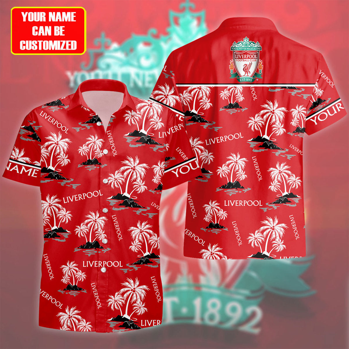Personalized Liverpool White Coconut Tropical Hawaii Shirt Beach Short Q210609