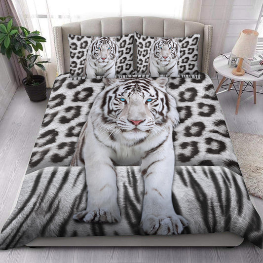 Cool White Tiger Q5 All Over Printed Bedding Set Q031006