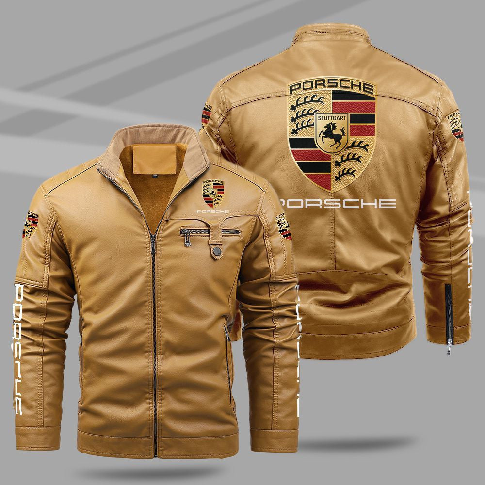 Pors Fleece Leather Jacket
