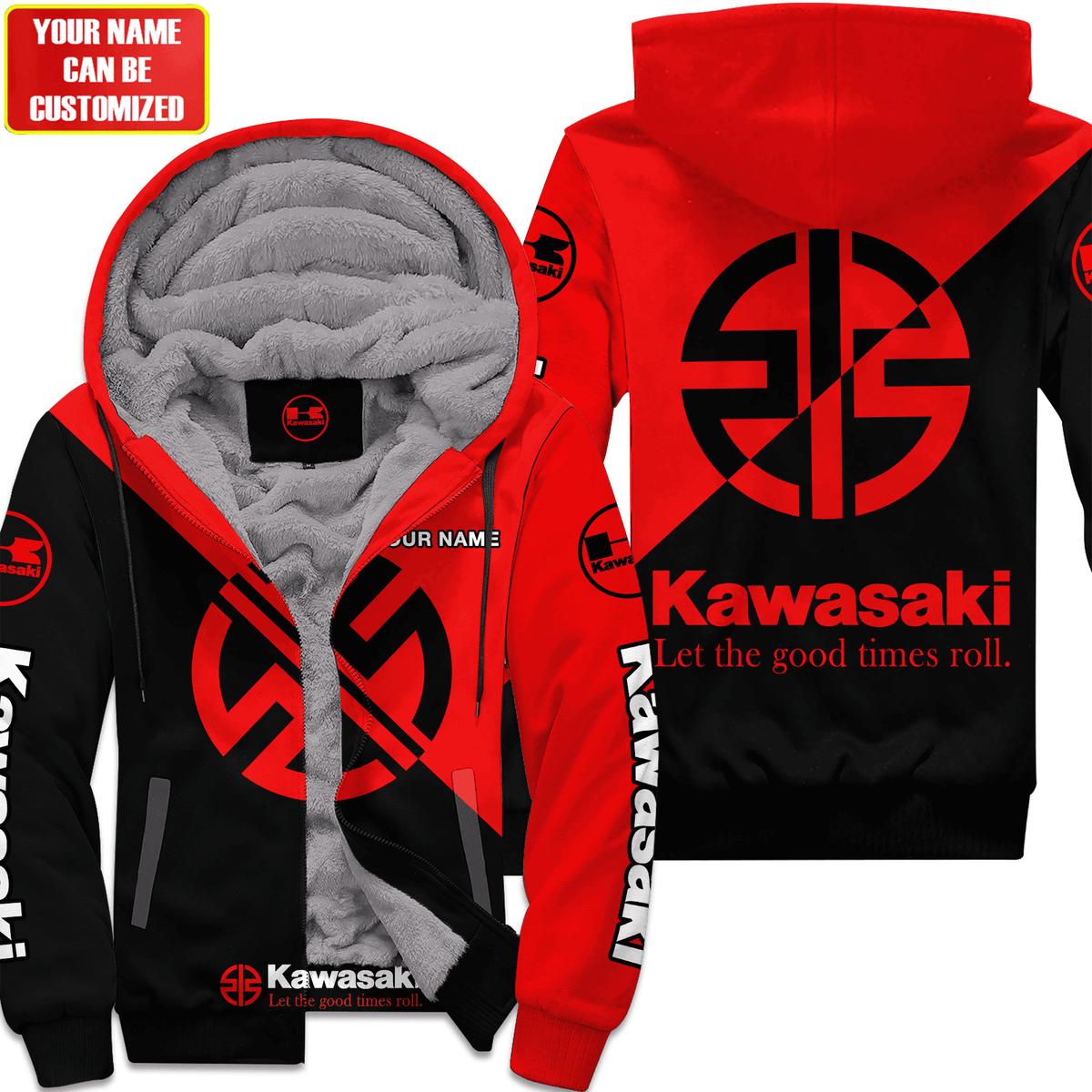 Personalized KW Fleece 3D All Over Printed Unisex Shirt Red Version P220202