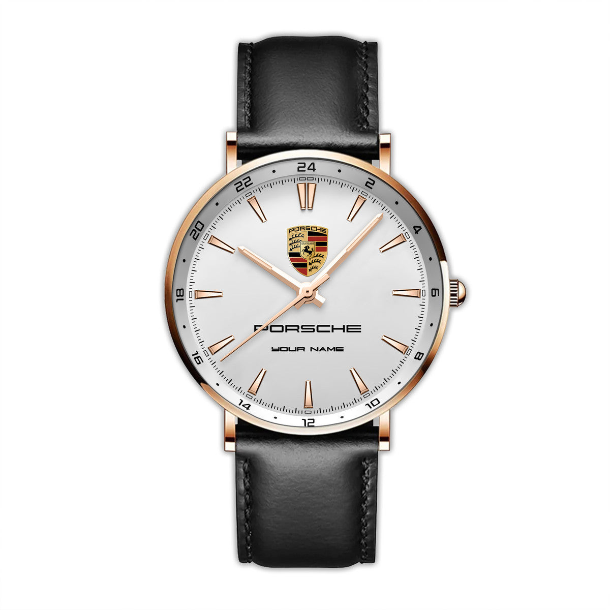 Personalized Pors Quartz Leather Watch P120303