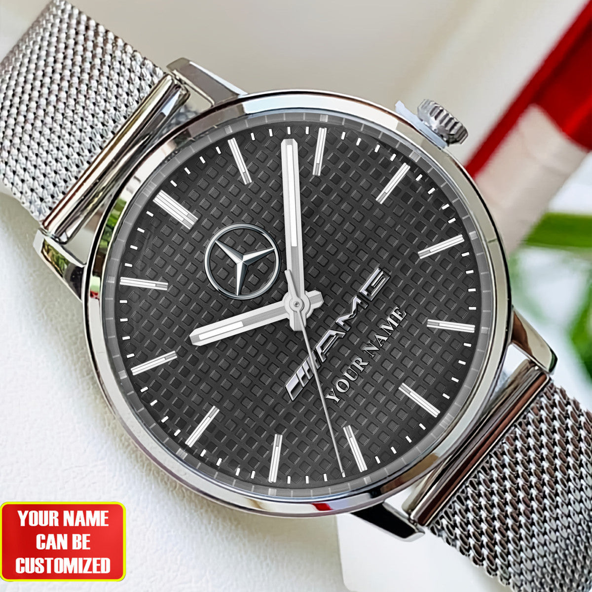 Personalized Merc AMG Stainless Steel Watch Men Women Q140303