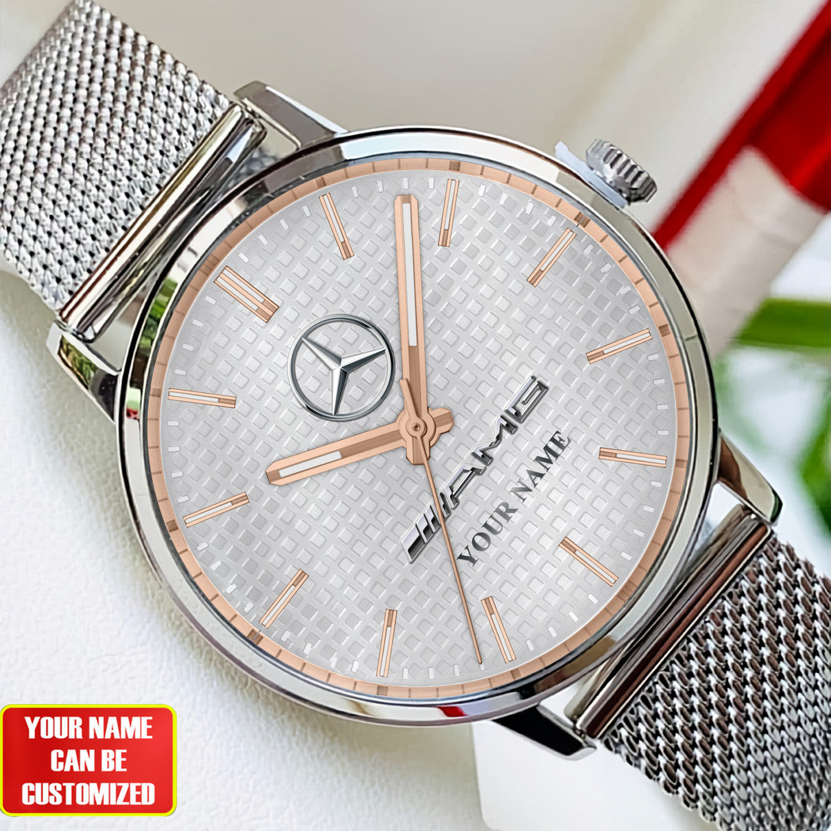 Personalized Merc AMG Stainless Steel Watch Men Women Q140303