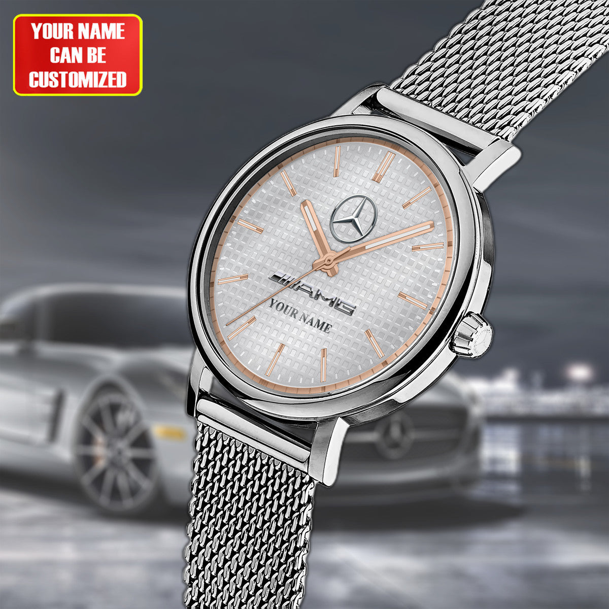 Personalized Merc AMG Stainless Steel Watch Men Women Q140303