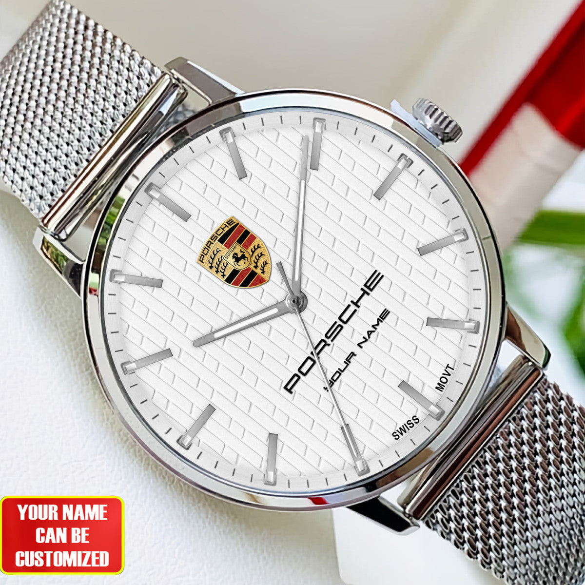 Personalized Pors Stainless Steel Watch Men Women P130301