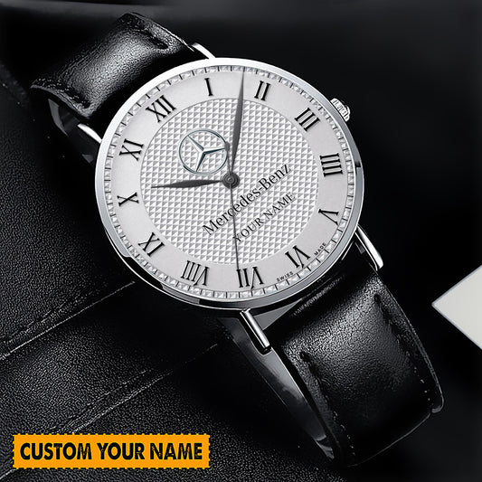 Personalized Merc Luxury Quartz Leather Watch P220309